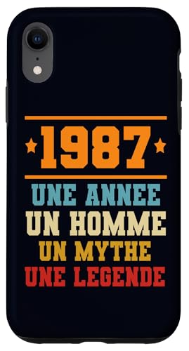 Hülle für iPhone XR Idee Anniversaire Cadeau Design Drole Homme 1987 von Joyeux anniversaire les amis