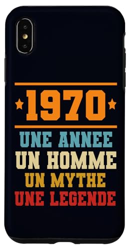 Hülle für iPhone XS Max Idee Anniversaire Cadeau Design Drole Homme 1970 von Joyeux anniversaire les amis