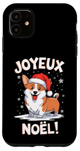 Hülle für iPhone 11 Corgi Dog Joyeux Noël Christmas von JoyeuxDogAxis