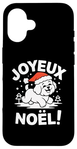 Hülle für iPhone 16 Bichon Frisé Hund Joyeux Noël Weihnachten von JoyeuxDogAxis