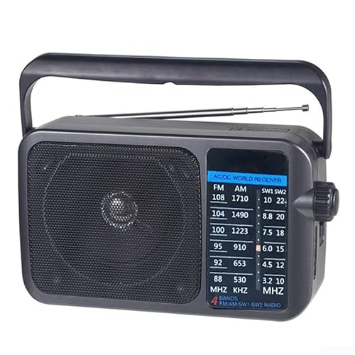 FM/AM Tragbares Radio, kompaktes batteriebetriebenes Taschenradio kompatibel mit Lautsprechern für alle Gelegenheiten, Grau FM/AM Tragbares Radio, kompaktes batteriebetriebenes Taschenradio kompatibel mit Lautsprechern für alle Gelegenheiten, Grau von JoyousMall