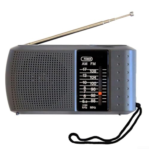 Mini-Taschenradio, vielseitiges, tragbares ABS-Wetterradio, Vollband-AM-Stereo, mit Teleskopantenne, integriertem Lautsprecher, Schwarz oder Grau, 12 x 11 x 5 cm Mini-Taschenradio, vielseitiges, tragbares ABS-Wetterradio, Vollband-AM-Stereo, mit Teleskopantenne, integriertem Lautsprecher, Schwarz oder Grau, 12 x 11 x 5 cm von JoyousMall