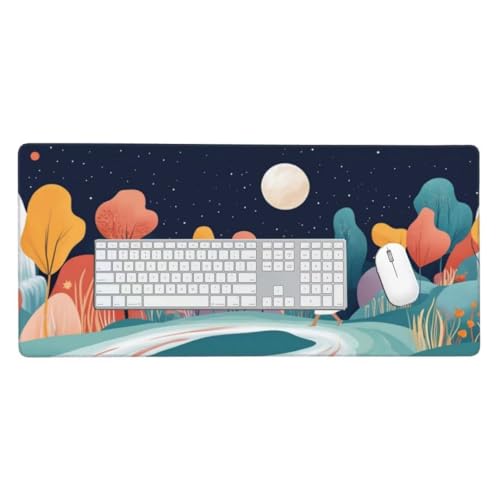 Gaming Mauspad, Mauspad XXL 800x400x 4mm Groß Mousepad Landschaft Mauspad Gaming Zubehör mit Anti Rutsch Basis Mouse Pad Wasserdicht und Langlebig für Maus und Tastatur Decor Gaming Zubehör O-197 von Jpnca