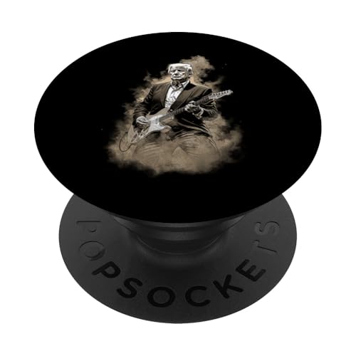 Donald Trump spielt Electric Rock Gitarre PopSockets Klebender PopGrip von Jrrts Trump Designs