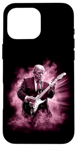 Hülle für iPhone 16 Pro Max Donald Trump spielt Electric Rock Gitarre von Jrrts Trump Designs