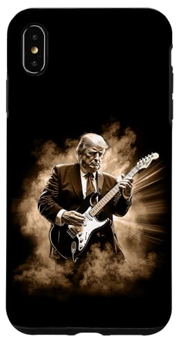 Hülle für iPhone XS Max Donald Trump spielt Electric Rock Gitarre von Jrrts Trump Designs