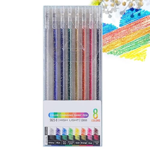 Farben Gelstifte | Glitzerstiftgel | Buntstiftset | Farbiger Stift mit Glitzer, Scrapbooking-Bleistift mit Glitzer, leuchtender Glitzerstift, farbige Glitzerstifte, Glitzerstifte zum Schreiben von Jubepk