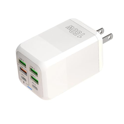 Jubepk Ladesäulen-Station, USB-Ladestation-Hub | 6 Ports Schnellladestation Ladestreifen-Adapter | 150-W-USB-Lade-Hub, Schnellladegerät, Schnelllade-Ladestreifen-Adapter für Schreibtisch, Tisch, von Jubepk