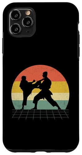 Hülle für iPhone 11 Pro Max Retro Sonnenuntergang Judo Silhouette Judoka Kampfsport von Judo Martial Arts Judoka Martial Artist Gifts