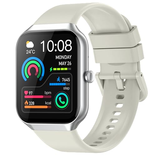 Jugeman Smartwatch Damen Herren mit Telefonfunktion, 1.96" Fitnessuhr mit Herzfrequenz SpO2 Schlafmonitor Schrittzähler Uhr IP68 Wasserdicht Smart Watch mit 113+Sportmodi, Baise von Jugeman