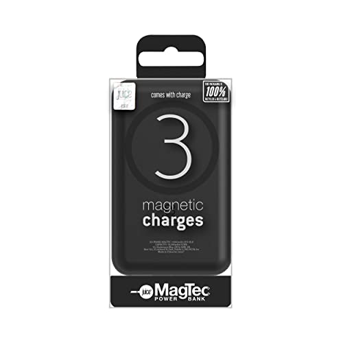 Juice MagTec, 10.000 mAh Magnetische Powerbank | Magnetisches kabelloses Laden | Tragbares Ladegerät | 3 volle Ladungen | Für iPhone 12/13, iPhone 12/13 Pro, iPhone 12/13 Pro Max von Juice