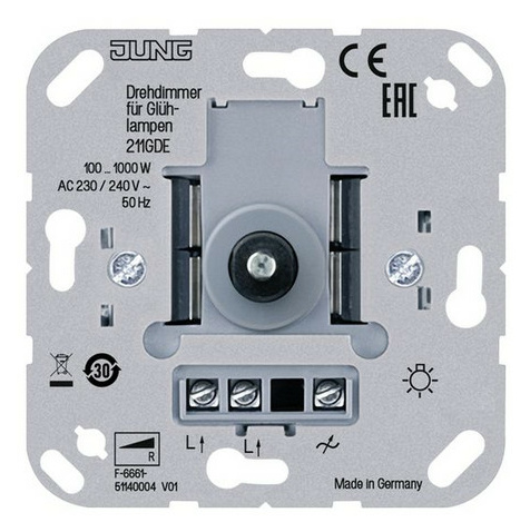 Jung 211GDE AGL-DIMMER 100-1000W von Jung