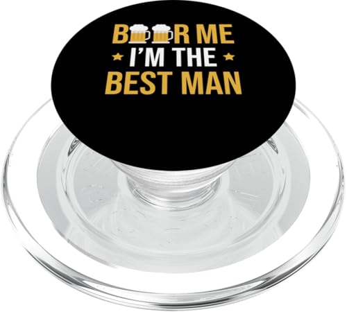 Beer Me Im The Best Man Junggesellenabschied PopSockets PopGrip für MagSafe von Junggesellenabschied Party Degin Idee Hochzeit