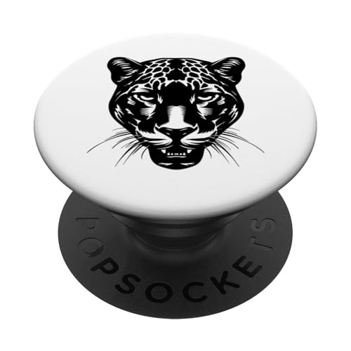 Panther-Illustration PopSockets Klebender PopGrip von Jungle Majesty Studio