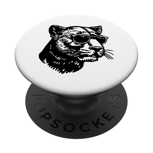 Panther-Illustration PopSockets Klebender PopGrip von Jungle Majesty Studio