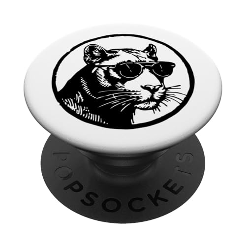 Panther-Illustration PopSockets Klebender PopGrip von Jungle Majesty Studio