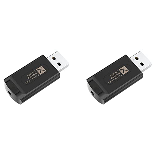 Junguluy 2X USB Bluetooth 5.2 Audio Sender, Umschaltbares Adptive, Unterstützung 1 Bis 2, Treiberfrei, mit 3,5 mm AUX Anschluss, für /, A von Junguluy