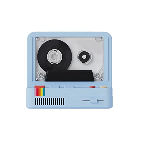 Junguluy Classic Tape Bluetooth-Lautsprecher Retro-Bequemer Tragbarer Aromatherapie-Nachtlicht-Multifunktions-Mini-Audio, Blau von Junguluy