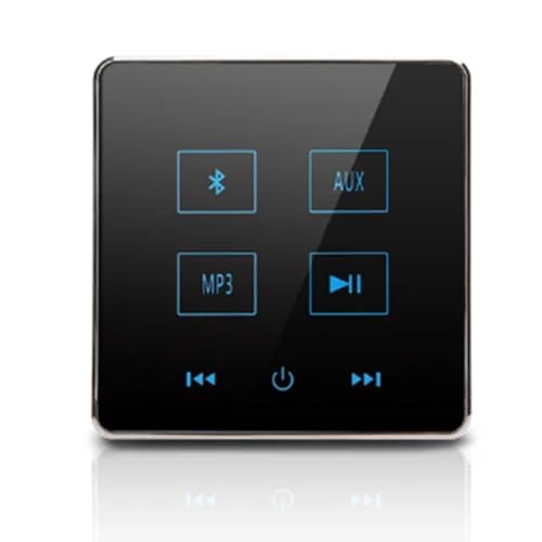 Junterone Heimkino-Bluetooth-Wandverstärker, Touchscreen-Musikpanel für USB-TF-Karte (Schwarz), 1 Set von Junterone