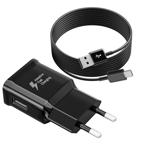 Ladegerät mit Original Ladekabel USB C 2M für Samsung Galaxy A15 A14 A13 A04s A71 A55 A35 A34 A33 A25 A23 A53 S10 S10e S9 S20 S21 Plus M13 M34 5G Handy Ladeadapter, Typ C Schnellladegerät Netzteil von JupptElectronics