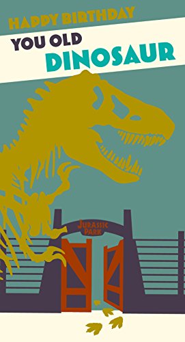 Jurassic Park jw019 Retro Geburtstagskarte von Jurassic Park