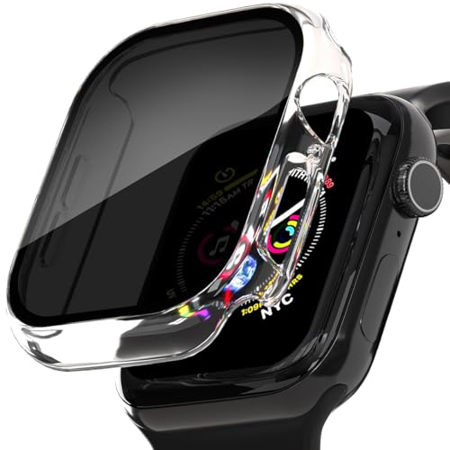 Jurqqer Schutzhülle für Apple Watch Serie 10, 42 mm, mit Displayschutzfolie, 24° Anti-Spion, berührungsempfindlich, Hart-PC-Stoßdämpfer, gehärtetes Glas für iWatch S10, Abdeckung Zubehör 2024, 42 mm, von Jurqqer