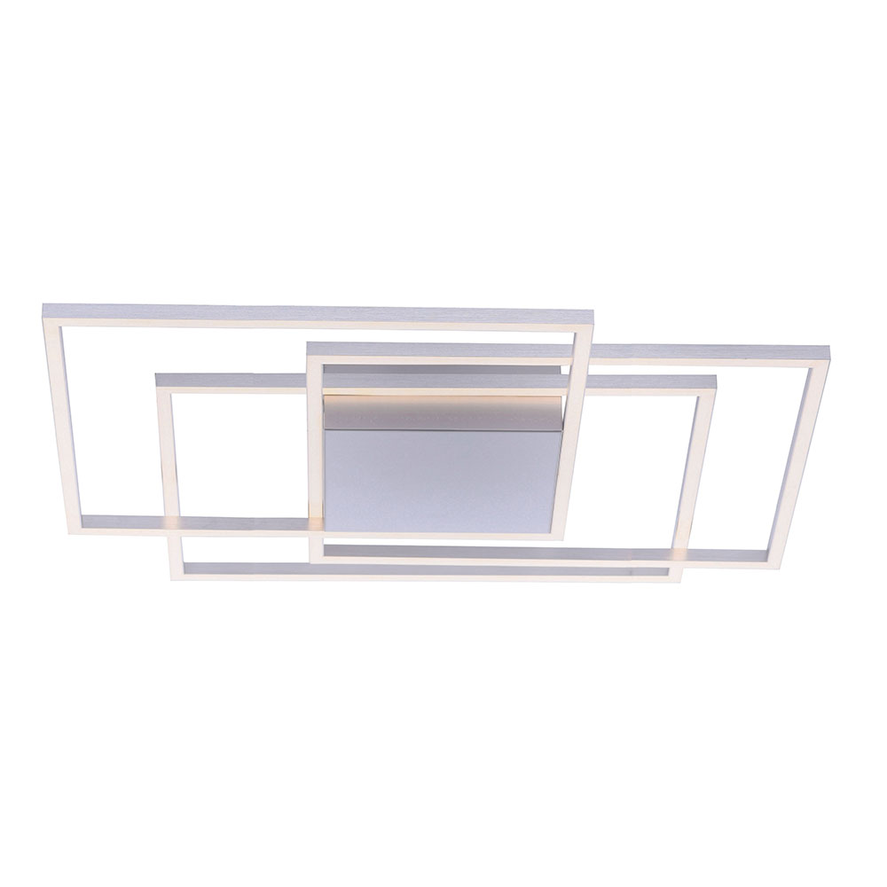 LED Deckenleuchte, stahlfarben, dimmbar, L 75 cm von Just Light