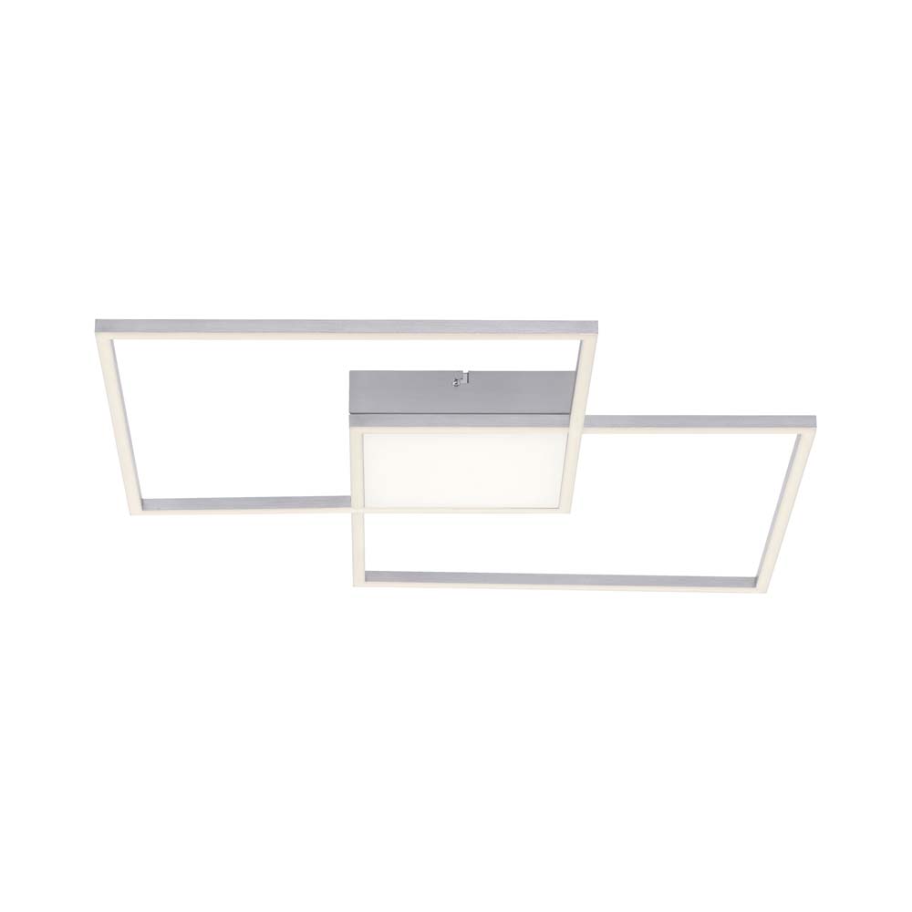 LED Deckenleuchte stahlfarben, dimmbar, Fernbedienung, L 60 cm von Just Light