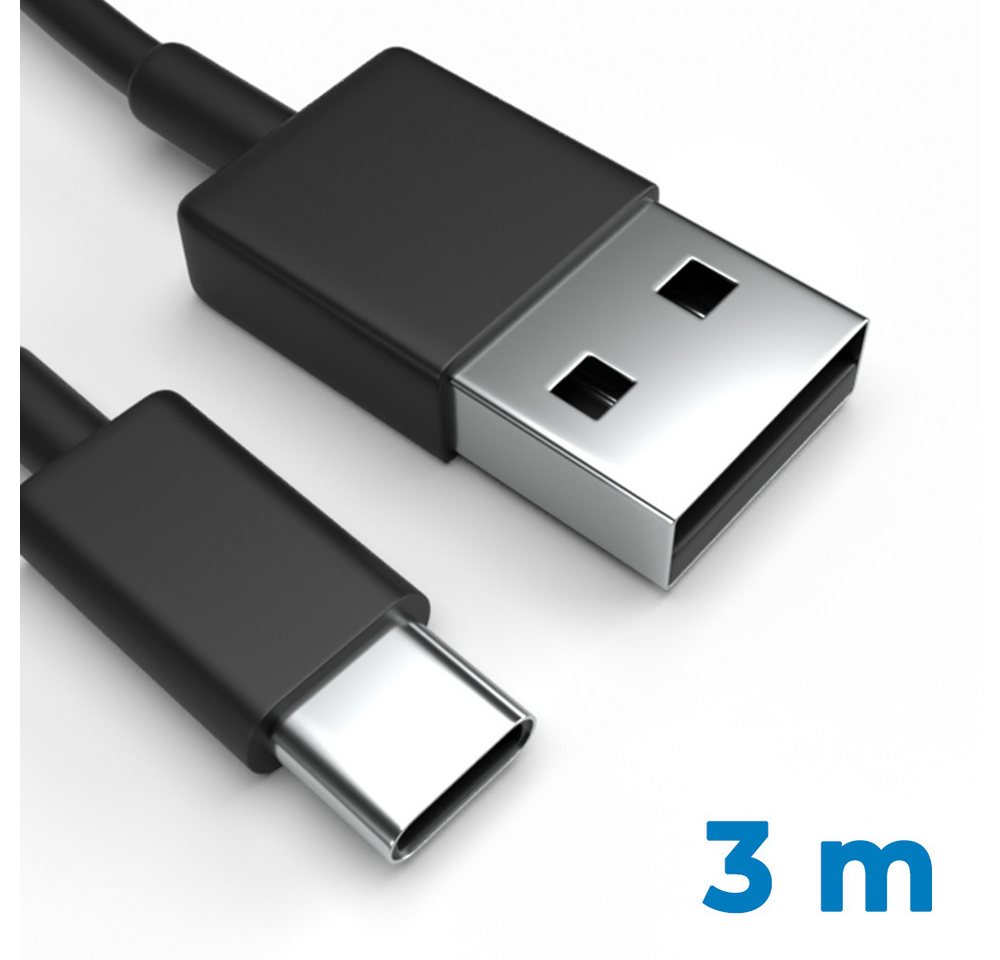 Justcom Galaxy A9 Pro 2018 Duos USB-Kabel, USB-C, USB-A (300 cm), Schnellladekabel, Datenkabel, Handy, Tablet von Justcom