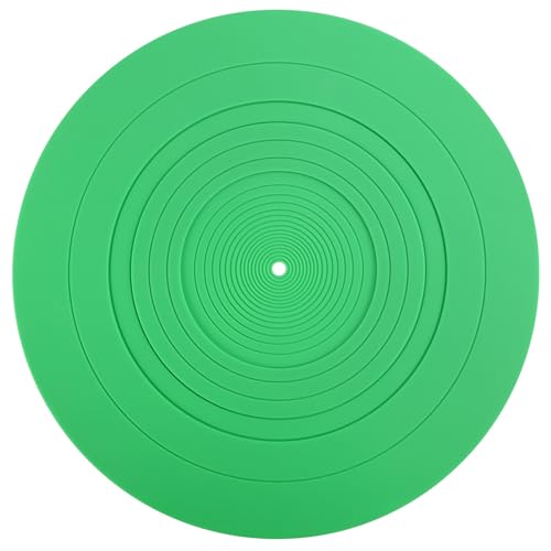 Juuewrryg 295 mm Silikon-Plattenteller-Matte Anti-Vibrations-Slipmat Schallplattenmatte für LP Vinyl Schallplattenspieler Audio Zubehör von Juuewrryg