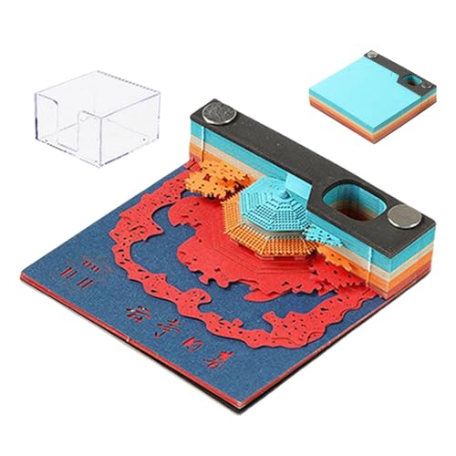 Jvjggag Papierkalender 3D-Kunst,3D-Kalender | Postnotizen Tischkalender 3D-Notizblock | Tragbarer exquisiter 3D-Skulpturenkalender für Ostern und Geburtstag von Jvjggag