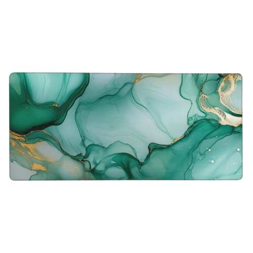 Grün Mauspad, Mousepad XXL 1500 x 800 x 3mm Groß Gaming Mauspad Traum Mouse Pad, rutschfeste Gummibasis,Vernähte Kanten WassXerdicht Großer Erweiterter Schreibtisch Schutz Für Zimmer Deko -94 von Jvyaeen