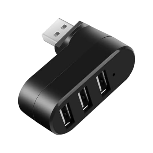 3-Port USB 2.0 Hub, USB 3.0 Hub für Laptop mit 0,6m langem Kabel, USB Port Expander, schnelle Datenübertragung USB Splitter für Laptop, kompatibel mit PC, Drucker, Mobile HDD von Jyxuyy