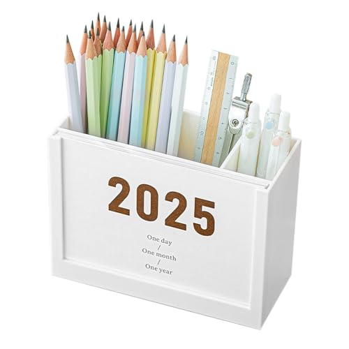 Schreibtischkalender | 2025 Schreibtisch-Organizer | Stifte-Kalender | Monats- und Datumsanzeige | kompakter Schreibtisch-Organizer | Café-Schreibtisch-Organizer für Wohnzimmer, Arbeitszimmer, von Jyxuyy