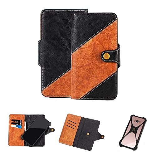 K-S-Trade Qualitativ & Innovativ Handyhülle Schutzhülle Bookstyle Case Wallet-Case Für Motorola Moto G84 5G Handy Cover Bumper Klapphülle Schwarz von K-S-Trade