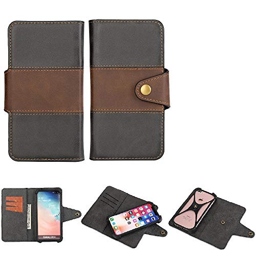 K-S-Trade Qualitativ & Innovativ Handyhülle Schutzhülle Hülle Bookstyle Wallet-Case Für Realme 13 Pro 5G China Bumper Rundumschutz Schwarz-braun von K-S-Trade