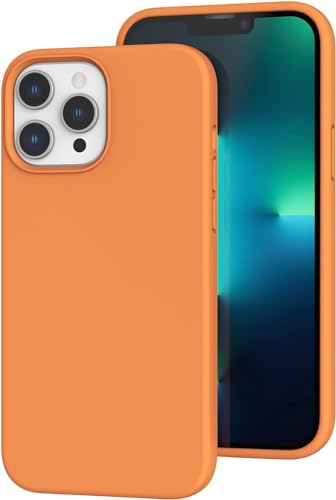 K TOMOTO Kompatibel mit iPhone 14 Pro Max Hülle für Frauen, [Fallschutz] [Anti-Fingerabdruck] [Anti-Kratzen] Stoßfeste, Weiche Silikon-Handyhülle für iPhone 14 Pro Max 6,7 Zoll, Orange von K TOMOTO