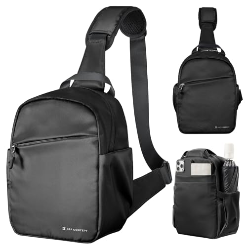 K&F Concept Kameratasche, Kamera Sling Tasche Schultertasche Fotorucksack Klein, Wasserdichter Kamerarucksack, Verstellbarer Schultergurt Kamera Rucksack für DSLR/SLR Kamera Objektiv von K&F Concept