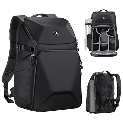 K&F Concept Kamerarucksack, Fotorucksack Wasserdicht Spiegelreflex DSLR Camera Bag für Spiegelreflexkameras Digital, Multifunktionale Kameratasche für DSLR-Kameras (20L) von K&F Concept