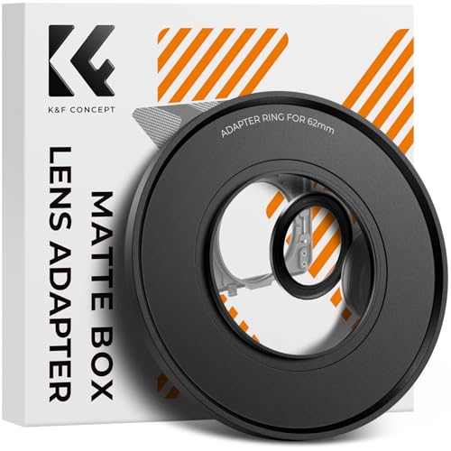 K&F Concept Objektiv Adapterringe 62mm Objektivzubehör Adapter Konverter für K&F Concept Matte Box, Premium Aluminium (Φ62mm) von K&F Concept