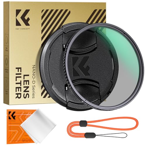 K&F Concept Zirkularer Polfilter 52mm Polarisationsfilter CPL Filter Cirkular Polfilter Optisches Glas & Aluminium für Foto-Kameraobjektive, D-Serie von K&F Concept