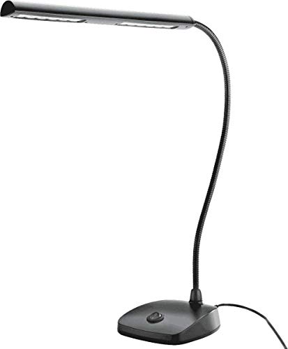 K&M 12296 Pianoleuchte Schwarz – 29,6 cm Lampenschirm mit Schwanenhals – 12 LEDs mit 2500 Lux Helligkeit, 3 m Kabel K&M 12296 Pianoleuchte Schwarz – 29,6 cm Lampenschirm mit Schwanenhals – 12 LEDs mit 2500 Lux Helligkeit, 3 m Kabel von K&M