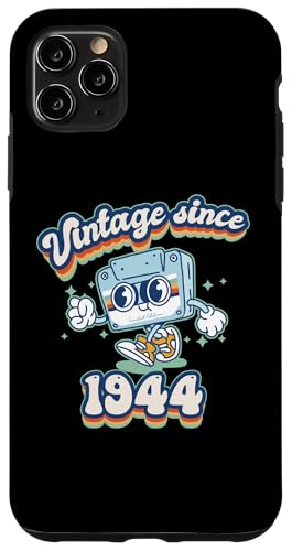 Hülle für iPhone 11 Pro Max Vintage 1944 Classic 81st Birthday Retro Nostalgia Gift von K7 Tape Birthday Outfit for Retro Vintage Fans