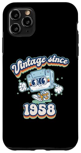 Hülle für iPhone 11 Pro Max Vintage Since 1958 Classic 67th Birthday Retro Cassette Tape von K7 Tape Birthday Outfit for Retro Vintage Fans