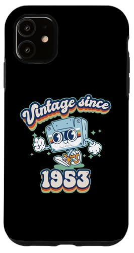 Hülle für iPhone 11 Vintage Since 1953 Classic 72nd Birthday Cassette Tape Retro von K7 Tape Birthday Outfit for Retro Vintage Fans