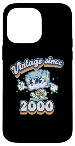 Hülle für iPhone 14 Pro Max Vintage Since 2000 Classic 25th Birthday Retro Vibes von K7 Tape Birthday Outfit for Retro Vintage Fans