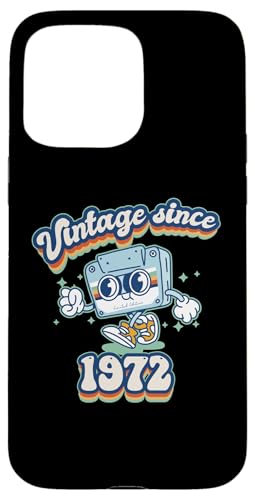 Hülle für iPhone 15 Pro Max Vintage Since 1972 Classic 53rd Birthday Retro Gift von K7 Tape Birthday Outfit for Retro Vintage Fans