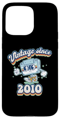 Hülle für iPhone 15 Pro Max Vintage Since 2010 Classic 15th Birthday Retro Celebration von K7 Tape Birthday Outfit for Retro Vintage Fans