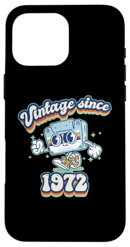 Hülle für iPhone 16 Pro Max Vintage Since 1972 Classic 53rd Birthday Retro Gift von K7 Tape Birthday Outfit for Retro Vintage Fans