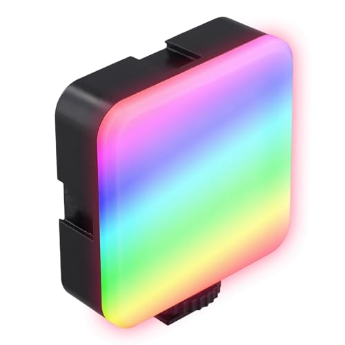 KACPLY Vollfarbiges RGB-LED-Video-Licht, 3000 K-6000 K, Mini-Füllung Typ-C Taschenkamera, Blitzschuh-Licht von KACPLY